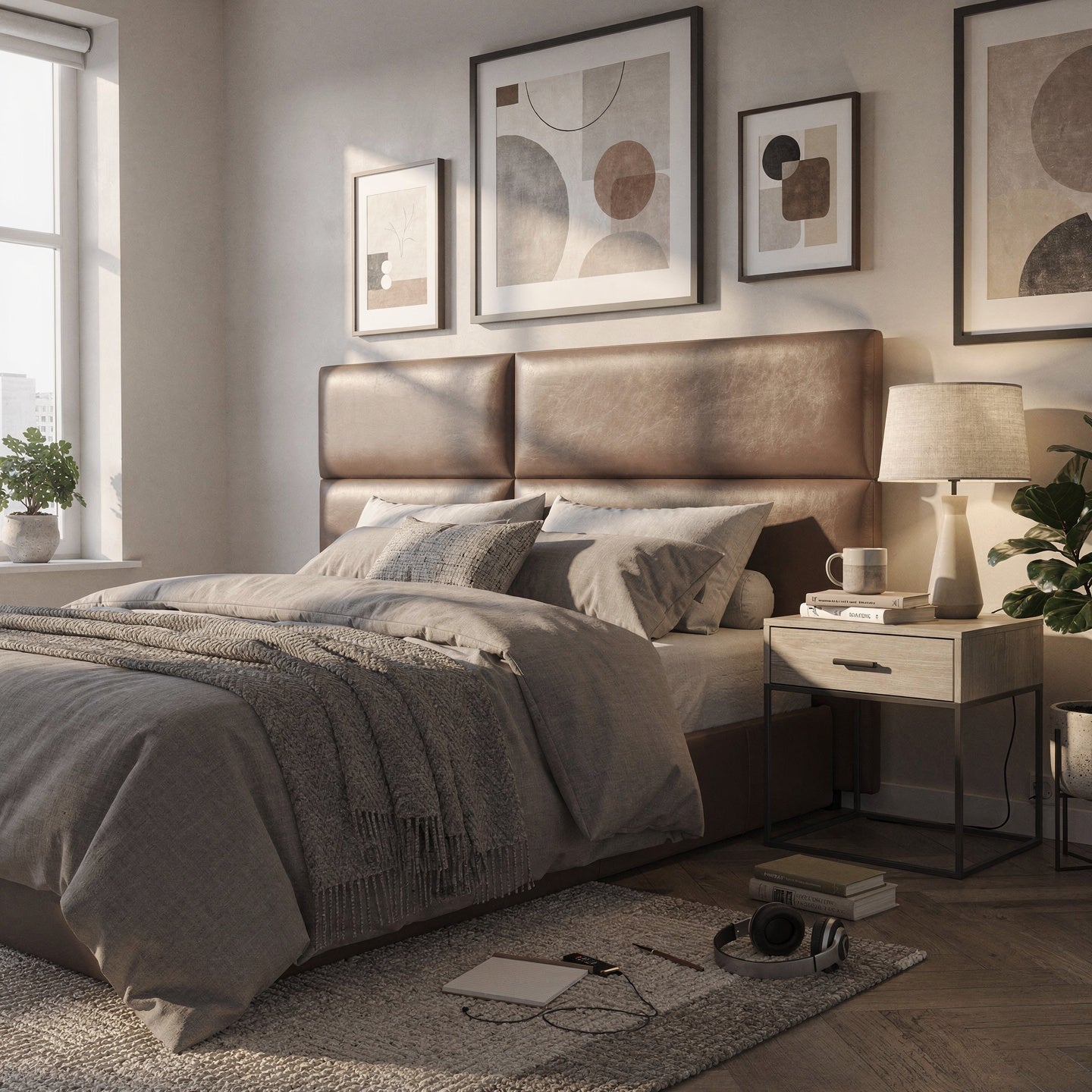 Akustikwandpaneele aus Öko-Leder